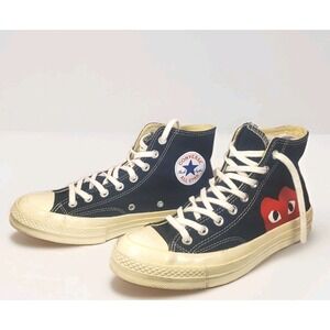 Converse Chuck Taylor All Star Hi Black Comme des Garcons PLAY Men's  7 womens 9